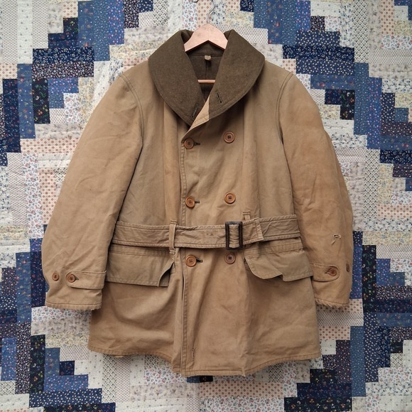 Other - True Vintage 1940 WWII US Army M1938 Mackinaw Jeep Coat With Belt Wool Lined